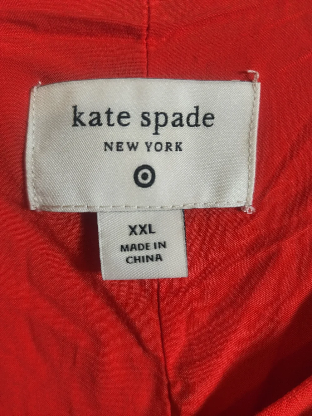 Kate Spade Red Sleeveless Midi Dress With Scalloped Hem
